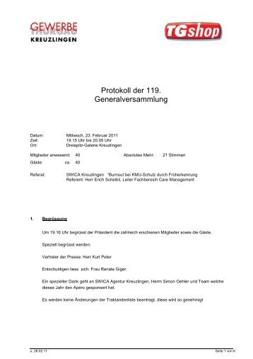 GV Protokoll 20110223_2 - Gewerbe Kreuzlingen