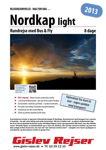 Nordkap light 8 dage Rundrejse med Bus & Fly ... - Gislev Rejser