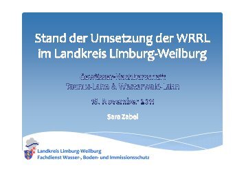 Landkreis Limburg-Weilburg Fachdienst Wasser-, Boden- und ...