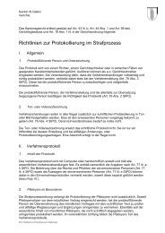 Richtlinien zur Protokollierung im Strafprozess - St.Gallische ...
