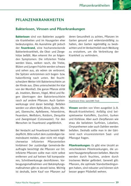 Broschüre «Natur-Nische Hausgarten