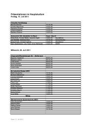 Präsentationen im Hauptstudium - Institut für Industrial Design