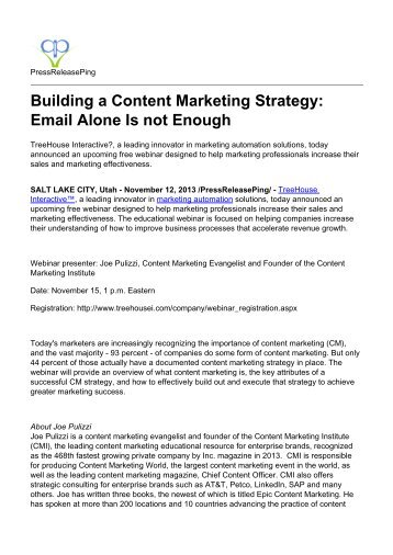 Building a Content Marketing Strategy Email Alone Is not Enough