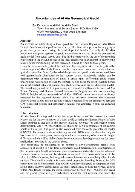 Determination of the Local Geoid