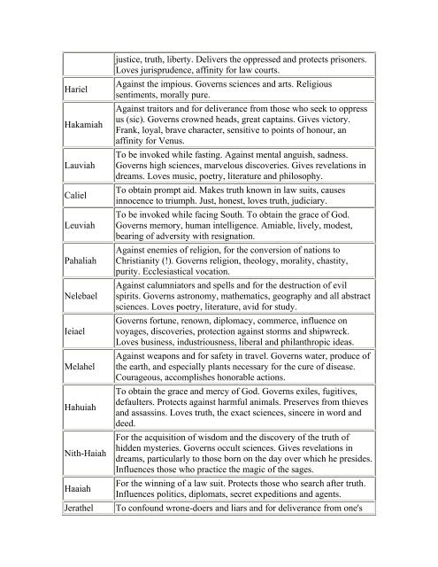 The 72-fold Name of God - Holy Order of the Golden Dawn Canada