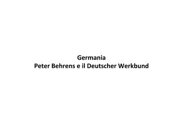 Germania Peter Behrens e il Deutscher Werkbund - GizmoWeb