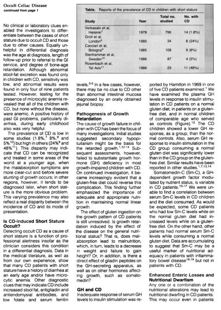 occult celiac disease: a common cause of short stature - GGH Journal