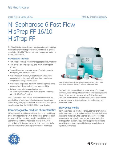 [PDF] Ni Sepharose 6 Fast Flow