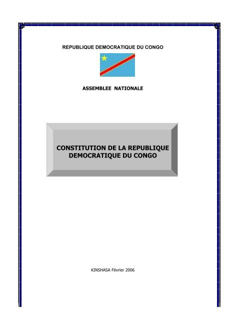 Constitution de la République Démocratique du Congo, 2006
