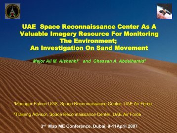UAE Space Reconnaissance Center As A Valuable Imagery ...