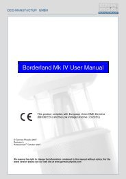 Borderland Mk IV User Manual - German Physiks