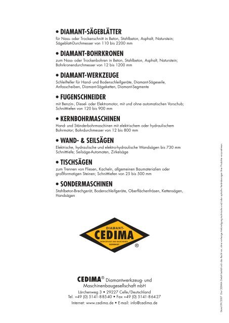 DIAMANT BOHRTECHNIK - CEDIMA GmbH