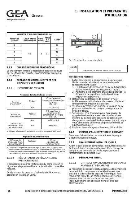 Compresseurs à pistons conçus pour la réfrigération in - GEA ...