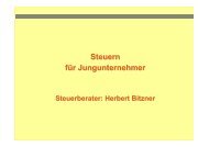 Steuern für Jungunternehmer