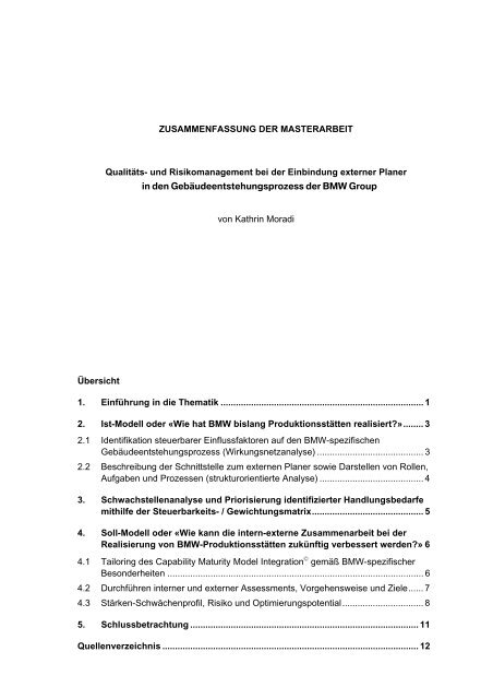 und Risikomanagement bei der Einbindung externer Planer - GfSE