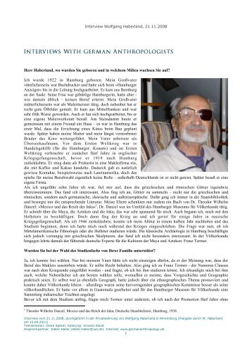 Interview Wolfgang Haberland