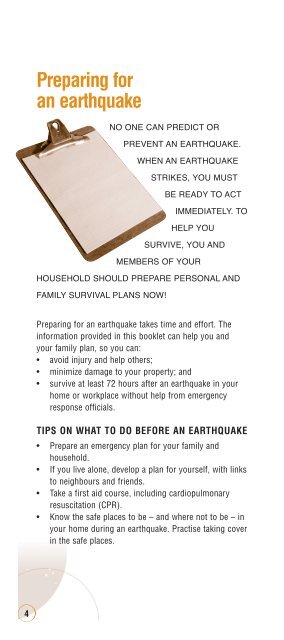 Prepare to survive a major Earthquake