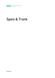 Speis & Trank - Gottlieb Duttweiler Institut