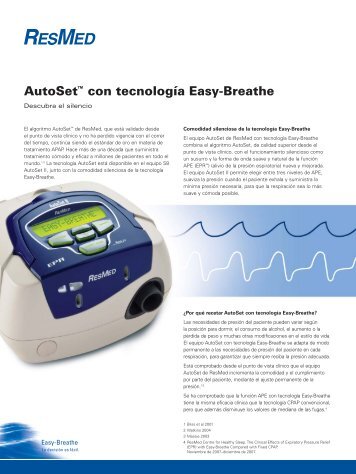 AutoSet™ con tecnología Easy-Breathe