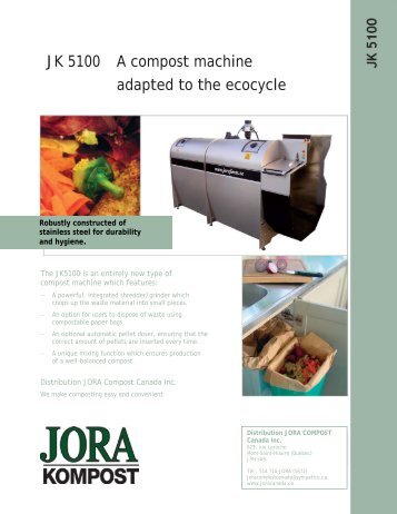 JK 5100 A compost machine adapted to the ecocycle - Jora