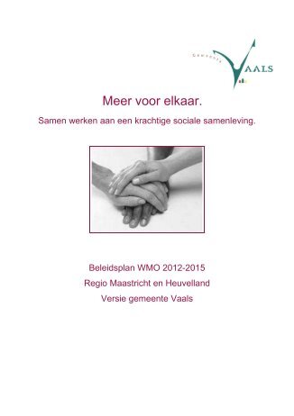 Beleidsplan WMO 2012-2015: nota - Bestuurlijke informatie ...