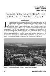Improving Protected Area Management in Lithuania - The George ...