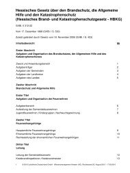 Hessisches Gesetz über den Brandschutz, die Allgemeine Hilfe und ...