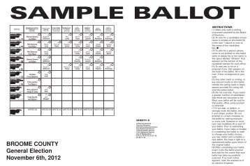 sample ballot - Broome County