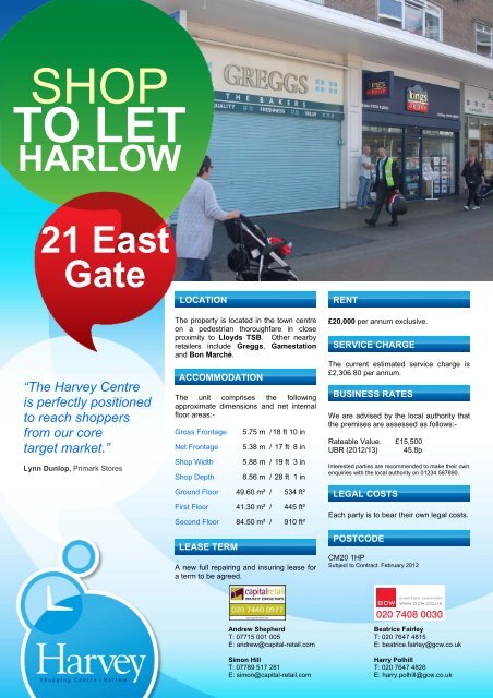 SHOP TO LET - GCW