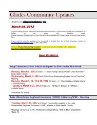 Glades Community Updates - The Glades Initiative