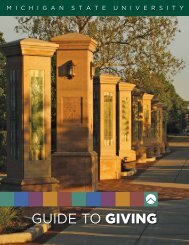 Guide To GivinG - Giving to MSU - Michigan State University