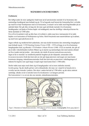 MÅNEDISTANCEMETODEN - Geomat.dk