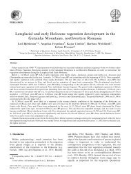 Lateglacial and early Holocene vegetation ... - geo.edu.ro