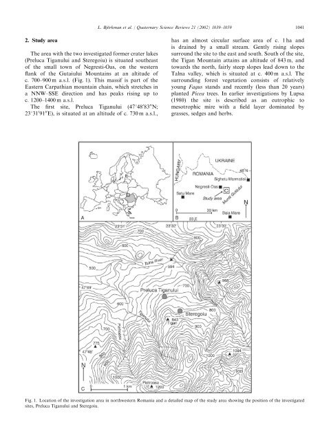 Lateglacial and early Holocene vegetation ... - geo.edu.ro