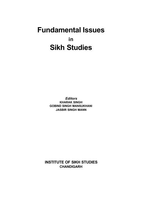 Fundamental Issues Sikh Studies - Global Sikh Studies