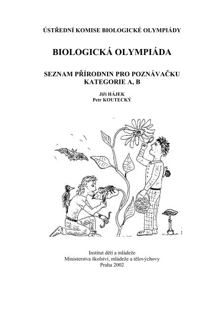 Seznam přírodnin pro poznávačku - Biologická olympiáda