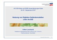 Nutzung von Digitalen Geländemodellen unter ArcGIS - AG GIS-Küste