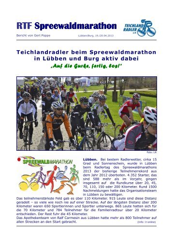 RTF Spreewaldmarathon - Geponet.de