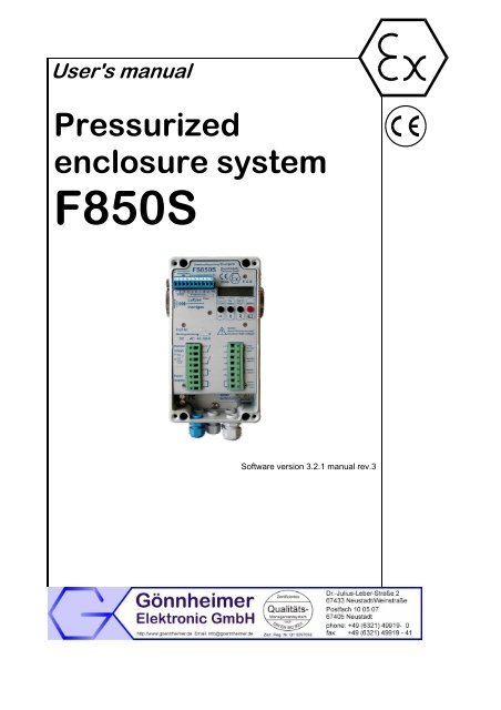 Pressurized enclosure system - Goennheimer.de