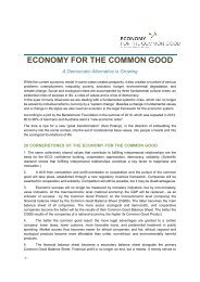 Economy for the Common Good: 20 cornerstones