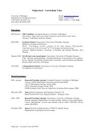 Nadja Insel – Biographic Sketch - University of Michigan