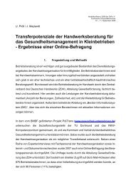 Ergebnisse einer Online-Befragung - gesundheit-unternehmen.de