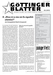 Göttinger Blätter 03 / 2013 - Göttinger Linke