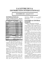 la lettre de la distribution internationale - Global Retail Newsletter