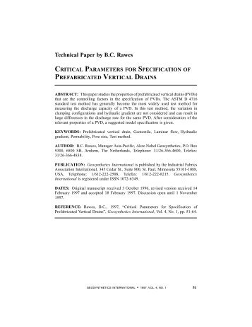 Technical Paper by B.C. Rawes - IGS - International Geosynthetics ...