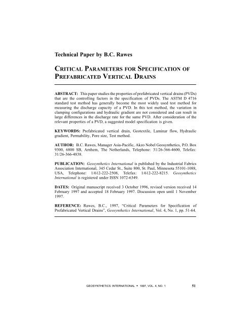 Technical Paper by B.C. Rawes - IGS - International Geosynthetics ...