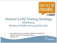 Ontario's HIV Testing Strategy - GMSH