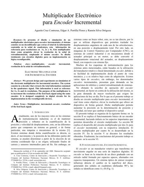 Multiplicador Electrónico para Encoder Incremental