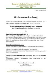 Stellenausschreibung - Unken