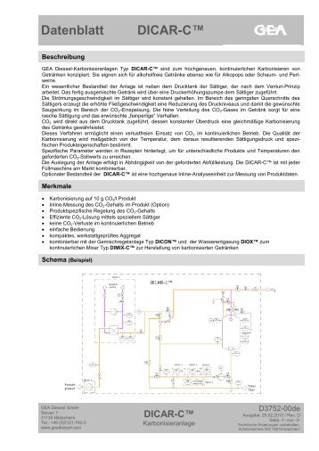 Datenblatt DICAR-C™ - GEA Diessel GmbH